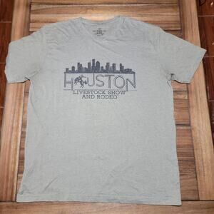 Houston Livestock Show & Rodeo Green/Grey Unisex Tee Skyline - Size 2XL